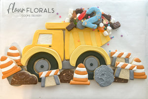 Dump Truck Cookie Platter - Construction Cookies